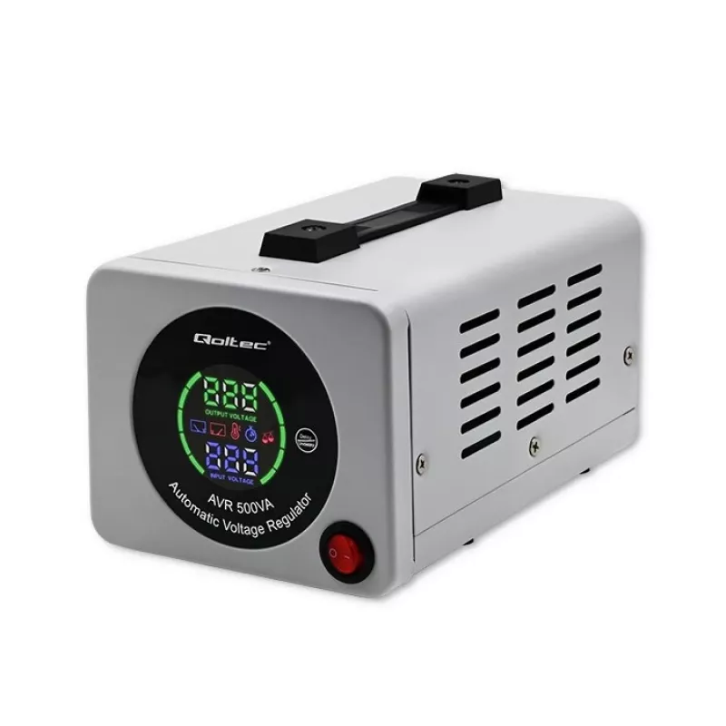 Qoltec 50722 automatische spanningsstabilisator AVR 500VA 300W