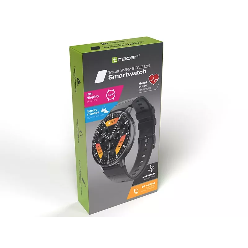 TRACER smartwatch SMR2 Style 1.39in AMOLED zwart