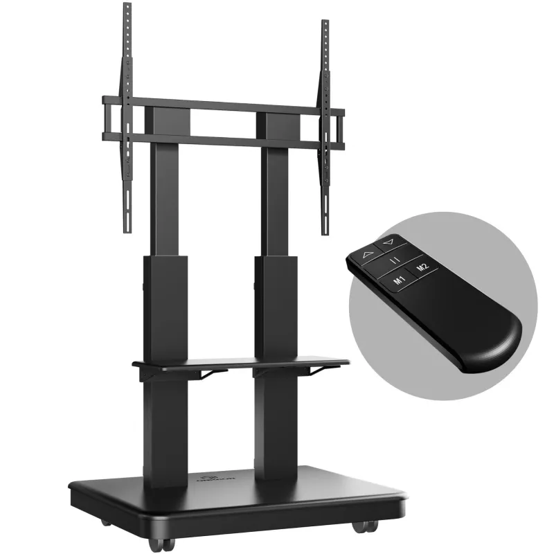 ONKRON TS2811E-B mobiele tv-standaard voor 50-120 inch schermen, zwart