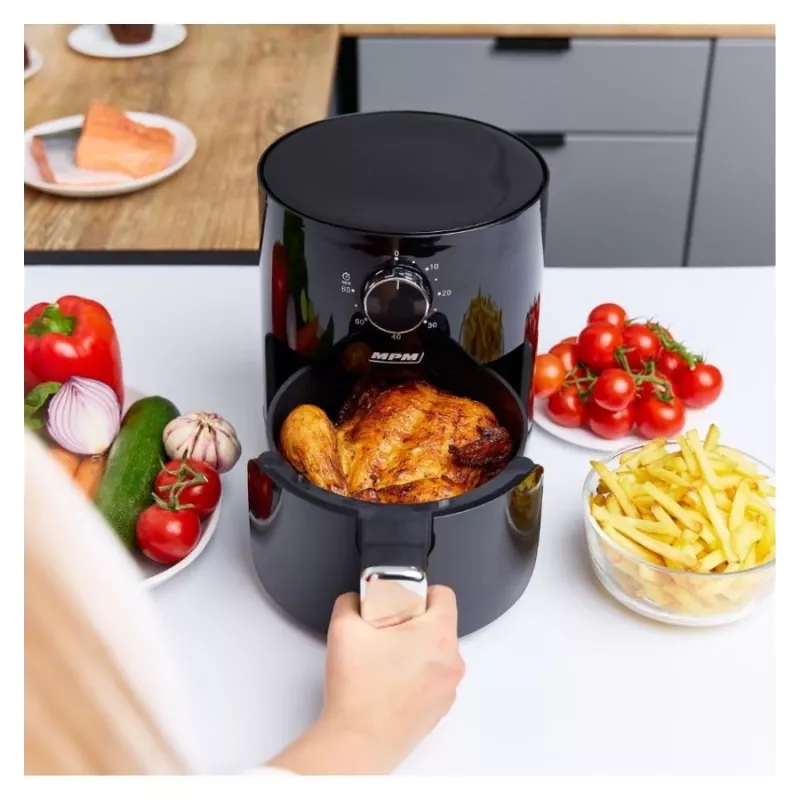 MPM MFR-12 heteluchtfriteuse 1500W 3,2L zwart