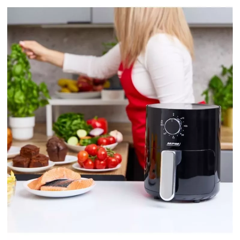 MPM MFR-12 heteluchtfriteuse 1500W 3,2L zwart