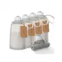 MOMCOZY Siliconen Melkopslagzakken Grijs 5-pack