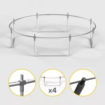 REBEL Active Trampoline PRO 8ft/244cm met veiligheidsnet en ladder