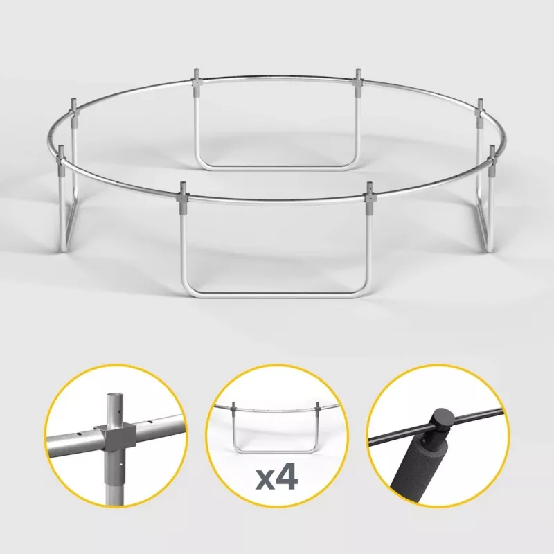REBEL Active Trampoline PRO 8ft/244cm met veiligheidsnet en ladder