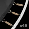 REBEL Active Trampoline PRO 8ft/244cm met veiligheidsnet en ladder