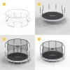 REBEL Active Trampoline PRO 8ft/244cm met veiligheidsnet en ladder
