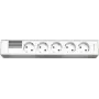 Kindermann modulpanel voor 6 inzetstukken - stopcontactbehuizing - 5-voudige stroomvoorziening - natuur-aluminium (7449000305)