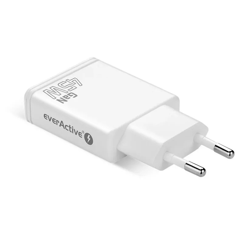 EVERACTIVE GaN QC3.0 45W USB-C wandoplader SC-460Q wit