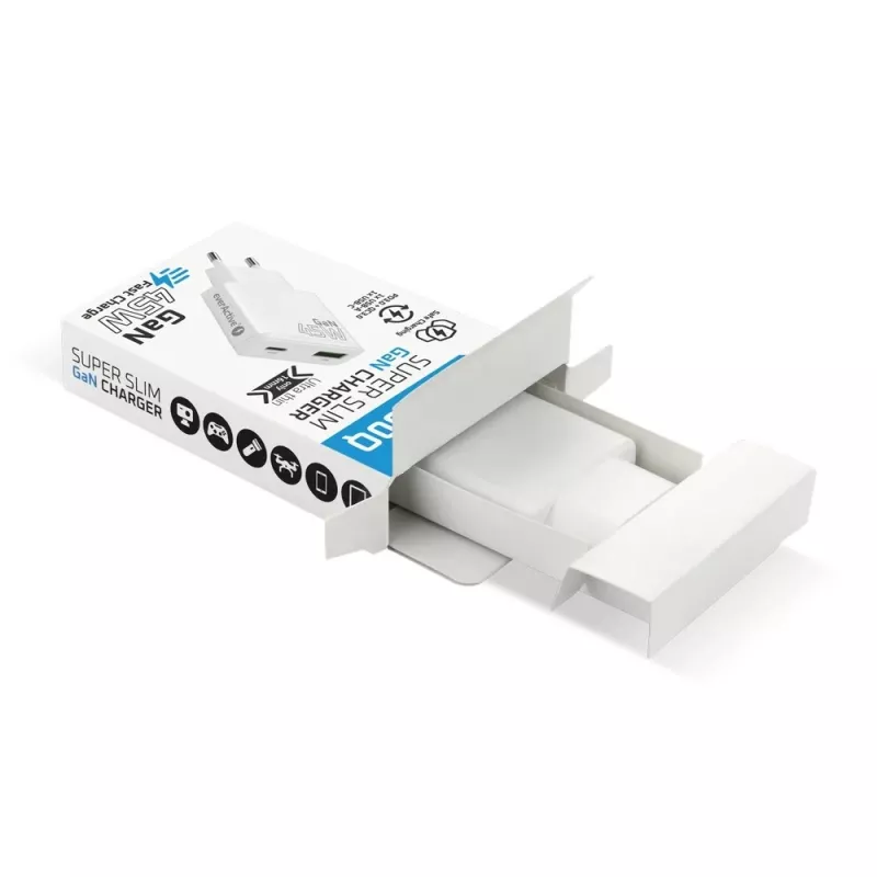 EVERACTIVE GaN QC3.0 45W USB-C wandoplader SC-460Q wit