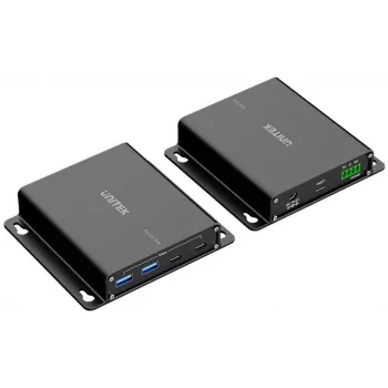 UNITEK USB 3.0 extender via Ethernet 100m met 4-poorts hub