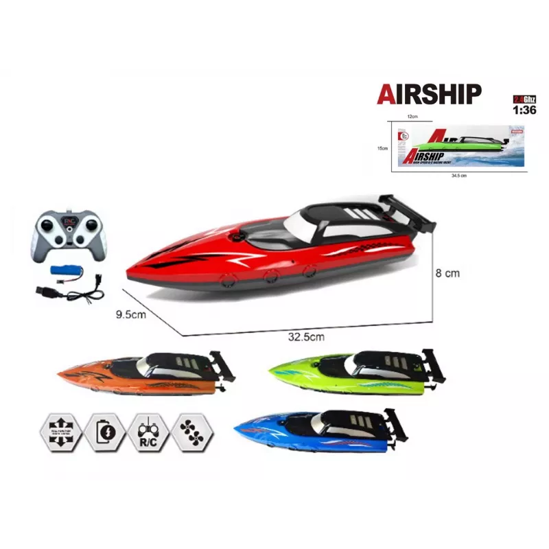 MADEJ 2.4G R/C motorboot USB-oplader, met licht