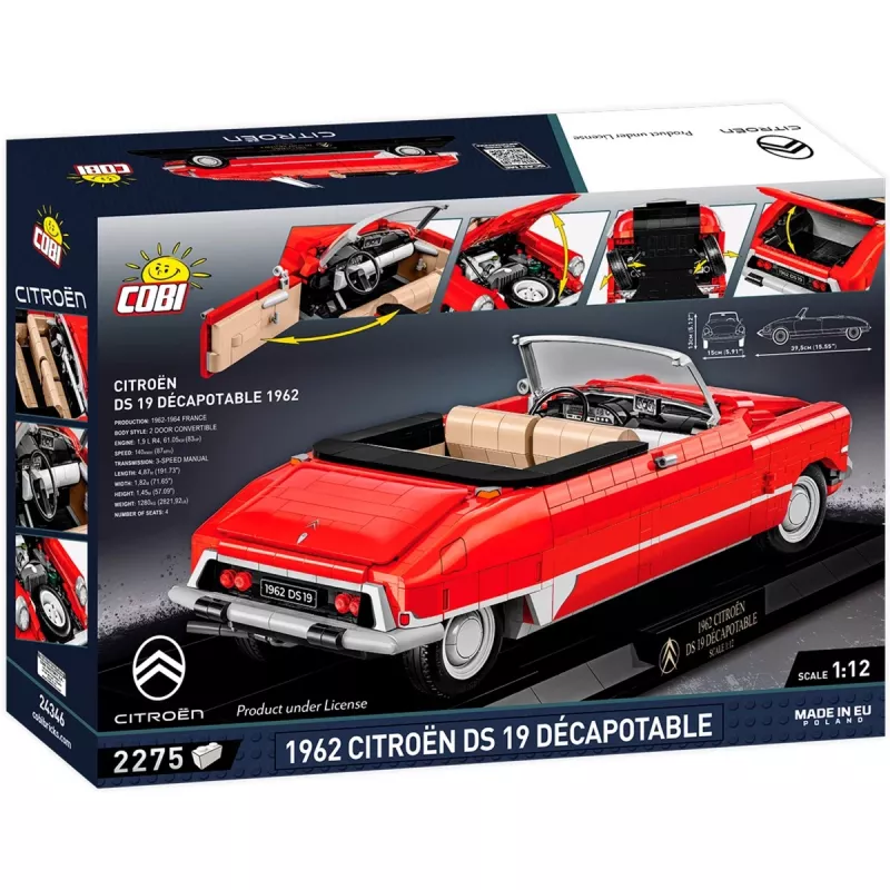 COBI 24346 1962 Citroen DS 19 Convertible Executive Edition bouwblokjes