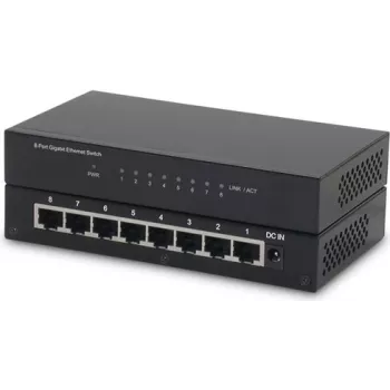 ROLINE unmanaged gigabit ethernet switch, 8 poorten, desktop