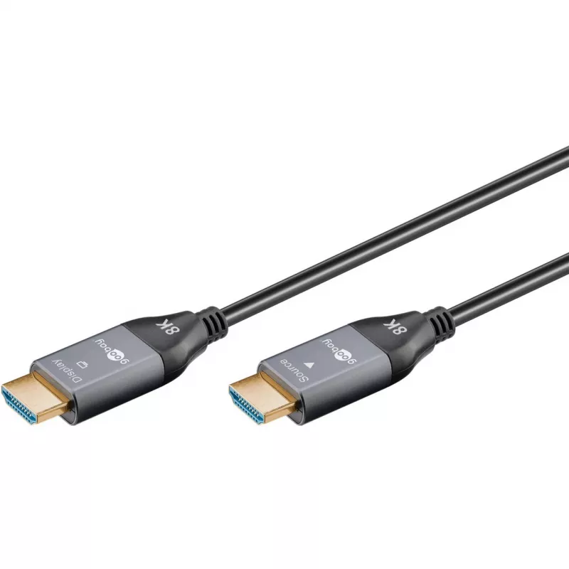 Goobay 76274 actieve optische HDMI-kabel (AOC) 8K/60Hz 48 Gbit/s 10m zwart/grijs