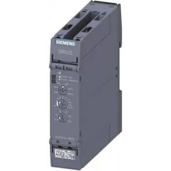Siemens 3UG5514-1BR20 analoog bewakingsrelais voor fase-uitval, fasevolgorde, asymmetrie, onderspanning, overspanning, 160-690 V AC, 2 wisselcontacten, DIN-rail montage
