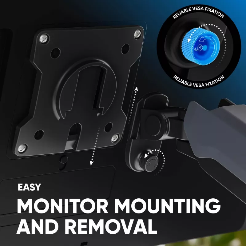 ONKRON G95-G tafelmount voor 17-45 inch monitors, grafiet