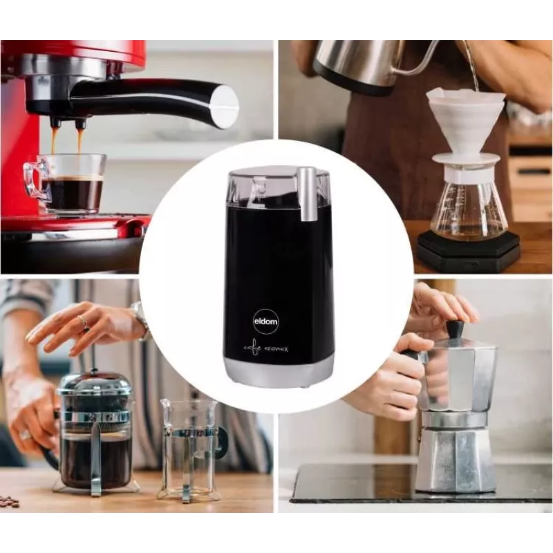 ELDOM MK40 koffiemolen zwart 150W messenmolen