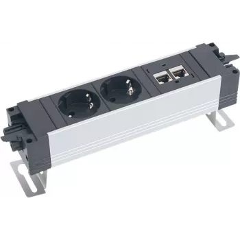 Bachmann montageset voor verlengsnoer - zwart - 2 houders