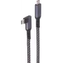 ShiverPeaks BASIC-S USB-C oplaadkabel, 3.2, 90°, 100W PD, textiel, 1m (BS14-75014)