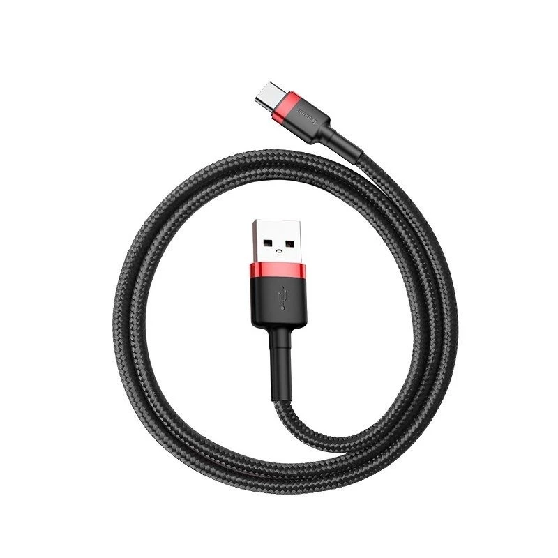 Baseus Cafule USB-A naar USB-C kabel 0,5m 3A rood/zwart