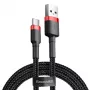 Baseus Cafule USB-A naar USB-C kabel 0,5m 3A rood/zwart