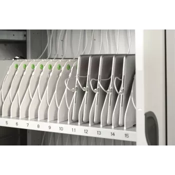 PARAT PARAPROJECT Trolley i32 - Mobiele laad- en synchronisatiewagen voor 32 tablets en 1 notebook - afsluitbaar - grijs, wit