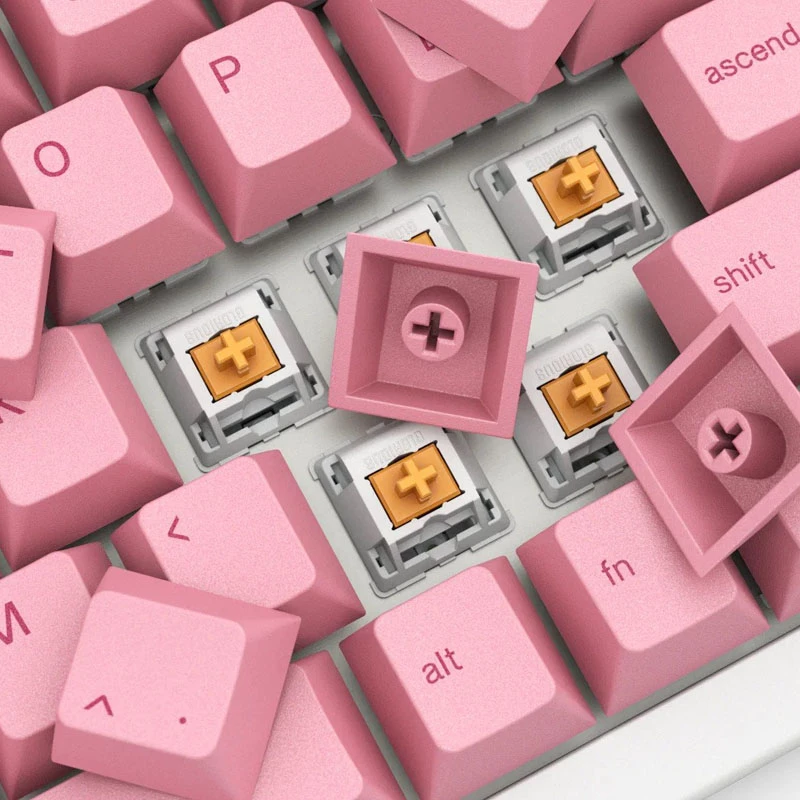 Glorious GPBT keycaps - Pink Grapefruit (114 toetsen, Cherry-profiel, PBT, dye-sublimated)