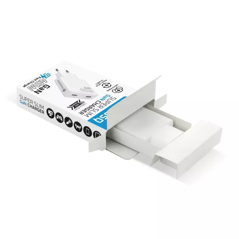 EVERACTIVE GaN 45W USB-C oplader QC3.0 SC-465Q wit