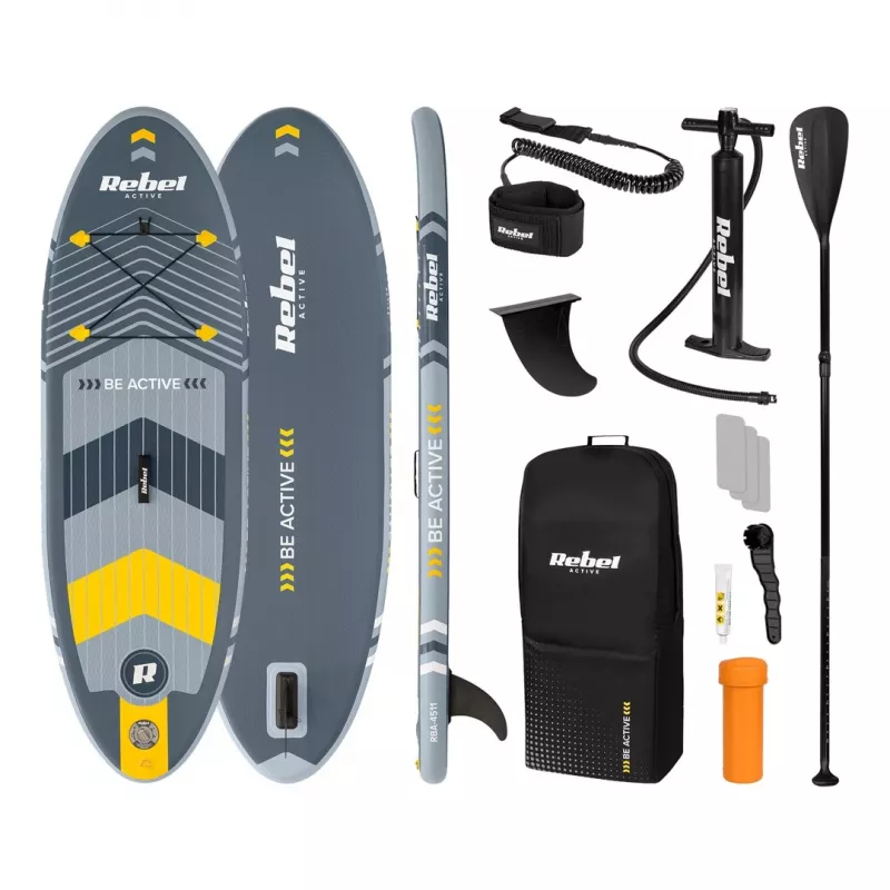 REBEL ACTIVE Small opblaasbaar SUP-board grijs RBA-4511
