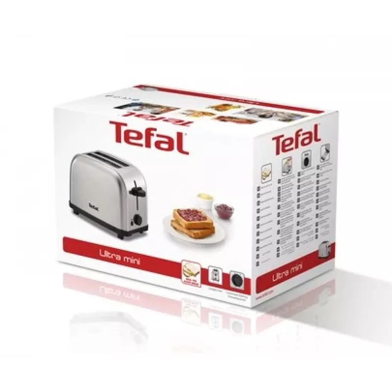 Tefal Ultra Mini 2-slice toaster RVS TT330D