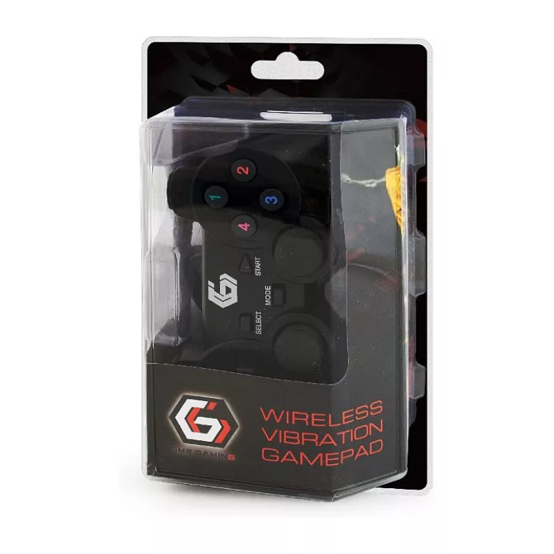GEMBIRD JPD-WDV-01 Draadloze Gamepad voor PS2/PS3/PC - 12 knoppen - 2,4 GHz - Zwart