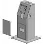 Ergonomic Solutions Mini Kiosk met Bodemplaat voor Tafelmontage - Zwart