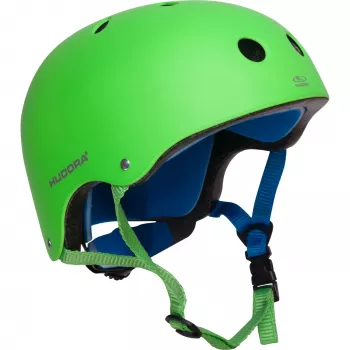 HUDORA Skater Helm Groen 51-55 cm met LED-licht