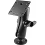 RAM Mounts Heavy-Duty apparaatmontagekit met D-size bal, ronde basisplaat, middelste dubbele gewrichtsarm en VESA-plaat (RAM-D-101U-246)