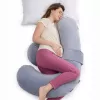 MOMCOZY PP006 F-vormig zwangerschapskussen Air Layer grijs