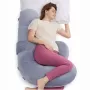 MOMCOZY PP006 F-vormig zwangerschapskussen Air Layer grijs