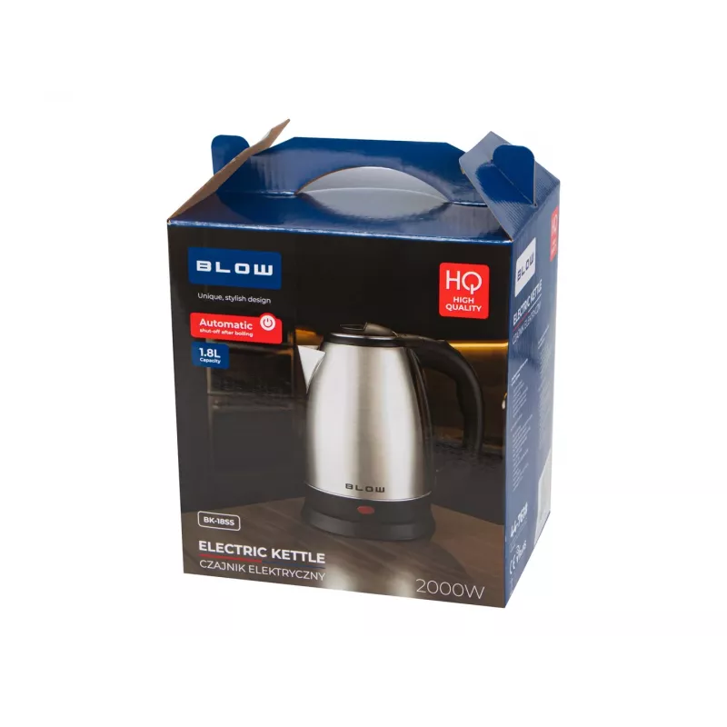BLOW Silver Kettle 2000W BK-18SS 1,8L roestvrij staal