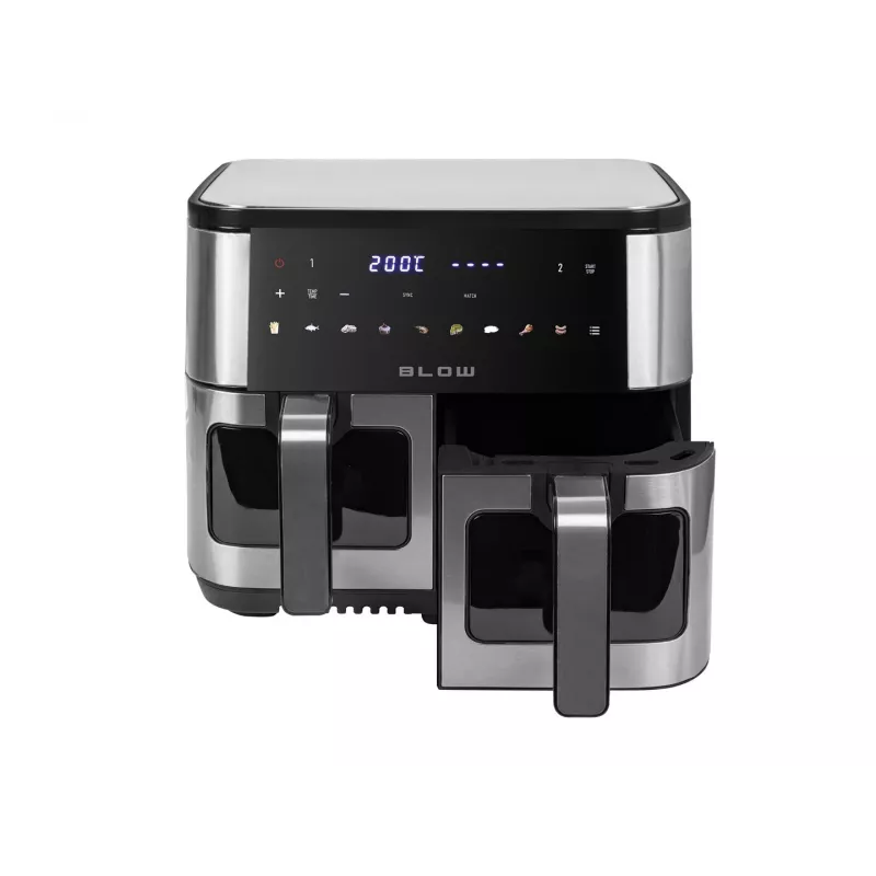 BLOW heteluchtfriteuse 2500W 9L digitaal touchpaneel LED-display zwart