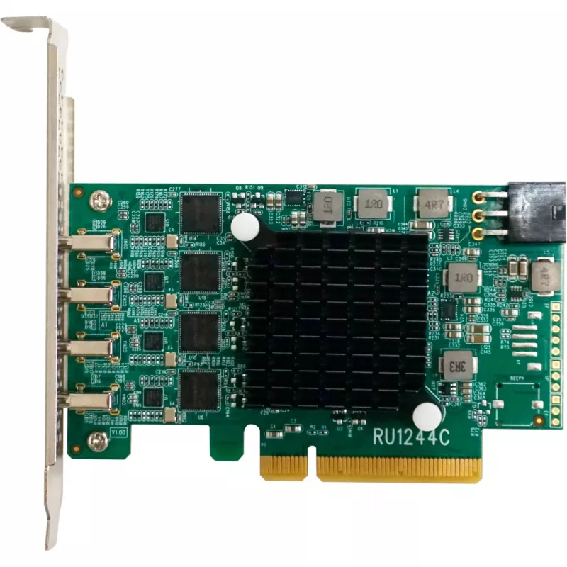 HighPoint RocketU 1244C USB-adapterkaart, PCIe 3.0 x8, low-profile