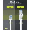 GOOBAY ultraflexibele Cat.6a patchkabel slim, U/FTP, wit, 15m, extra korte stekkers