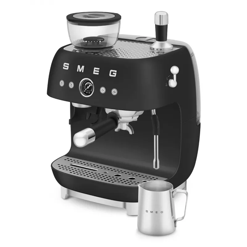 Smeg EGF03BLMEU espressomachine met bonenmaler, 1650 W, zwart