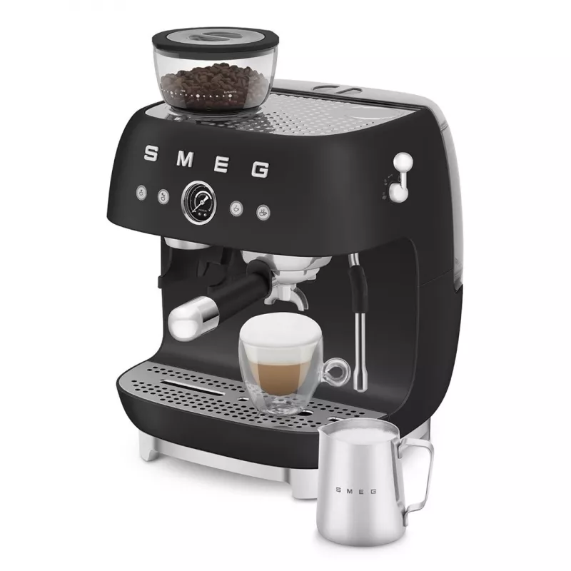Smeg EGF03BLMEU espressomachine met bonenmaler, 1650 W, zwart
