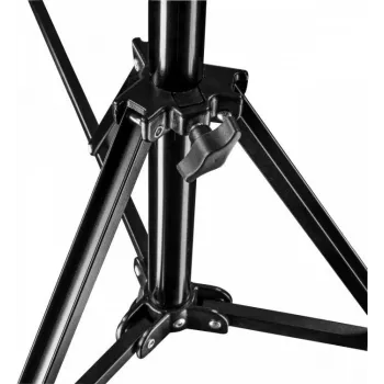 Walimex Pro GN-806 215cm lichtstativ - opvouwbaar compact aluminium lichtstativ, hoogte 57-215 cm, draagvermogen 5 kg, voor fotostudio, mobiele video, flitser, softbox, ringlicht met tas + adapter, zwart (1021424)