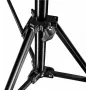 Walimex Pro GN-806 215cm lichtstativ - opvouwbaar compact aluminium lichtstativ, hoogte 57-215 cm, draagvermogen 5 kg, voor fotostudio, mobiele video, flitser, softbox, ringlicht met tas + adapter, zwart (1021424)