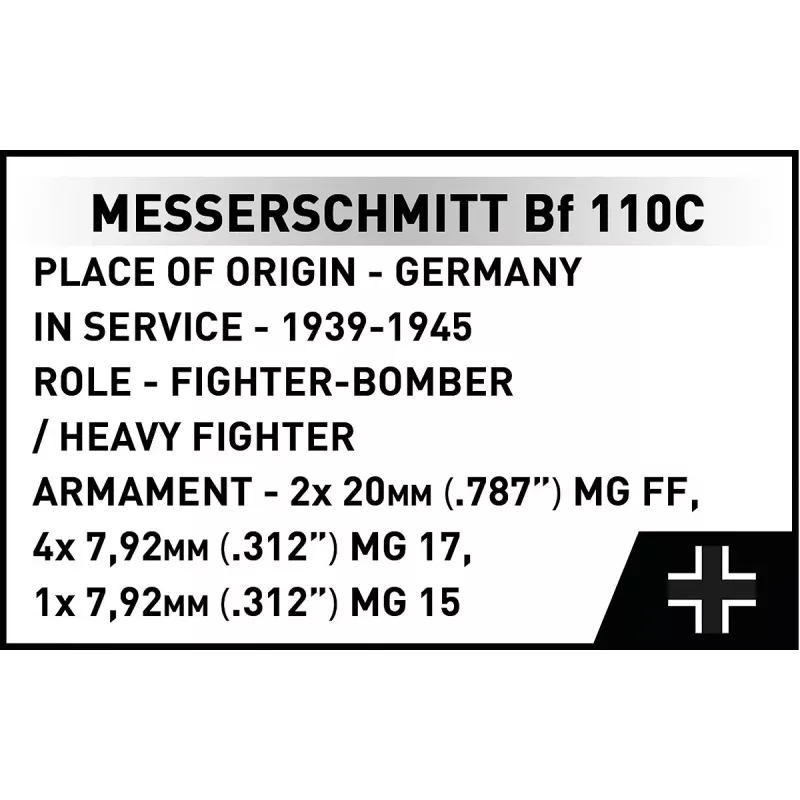 COBI KLOCKI Blocks Messerschmitt BF 110C 578 stuks