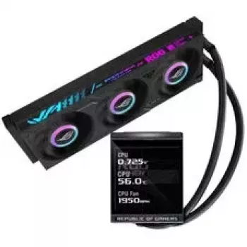 ASUS ROG Strix LC IV 360 ARGB LCD all-in-one vloeistof-CPU-koeler, 360 mm, zwart