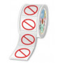 Brother Vinyl etiketrol - 50 mm diameter, 500 etiketten, Wit, Permanente lijm