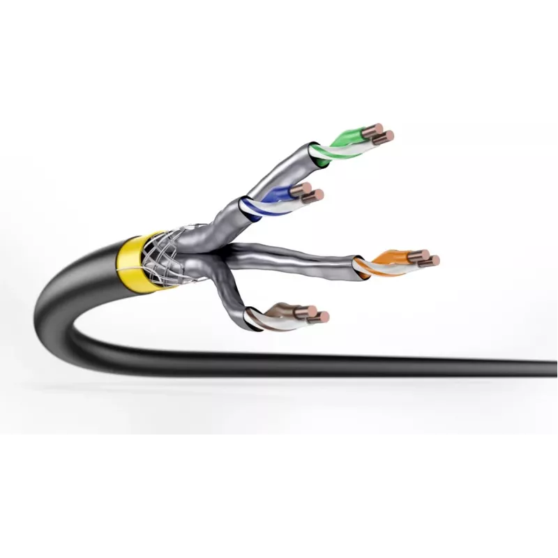 DIGITUS CAT 7A S/FTP datakabel - grondkabel, 50 m ring, simplex, PE