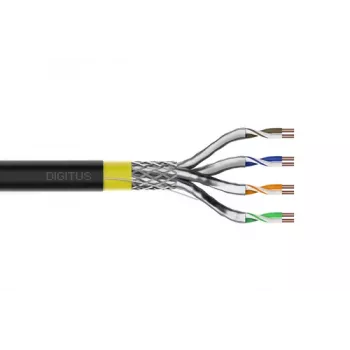 DIGITUS CAT 7A S/FTP datakabel - grondkabel, 100 m ring, simplex, PE
