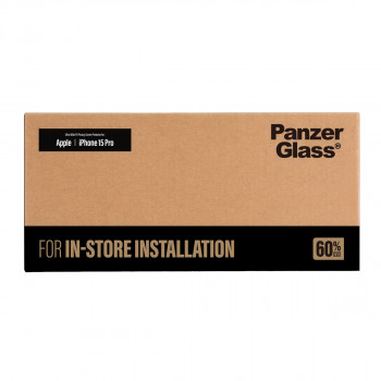 PanzerGlass 2-Way privacy-schermbeschermer Apple iPhone 15 Pro Ultra-Wide Fit voor FastFit installatiemachine